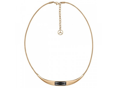 Женское колье Mercedes Necklace, Crystal, Swarovski, pink gold colours / black